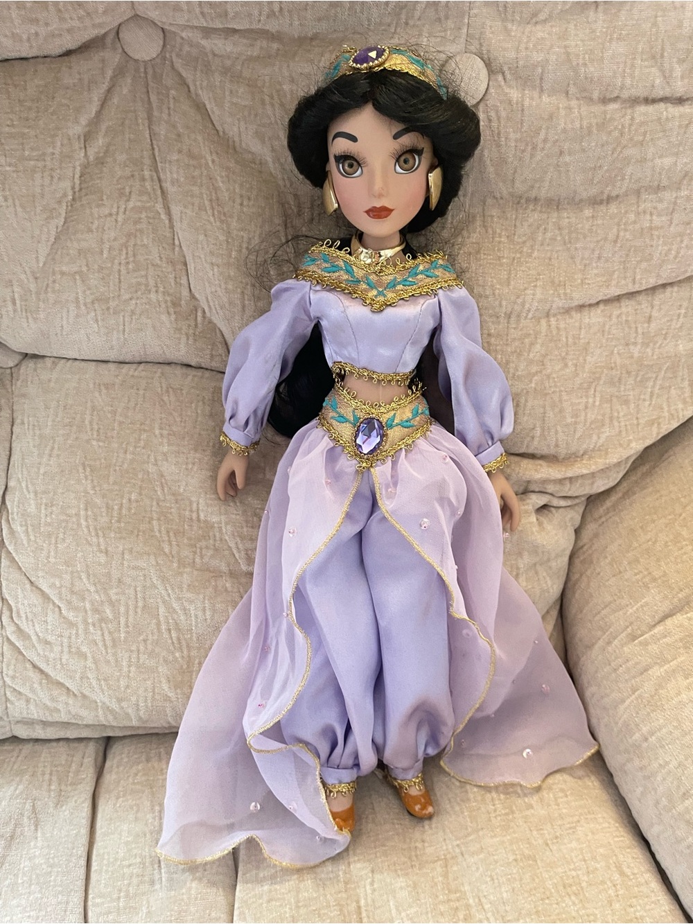 Princess Jasmine Lavender Girls' Costume Doll Outfit